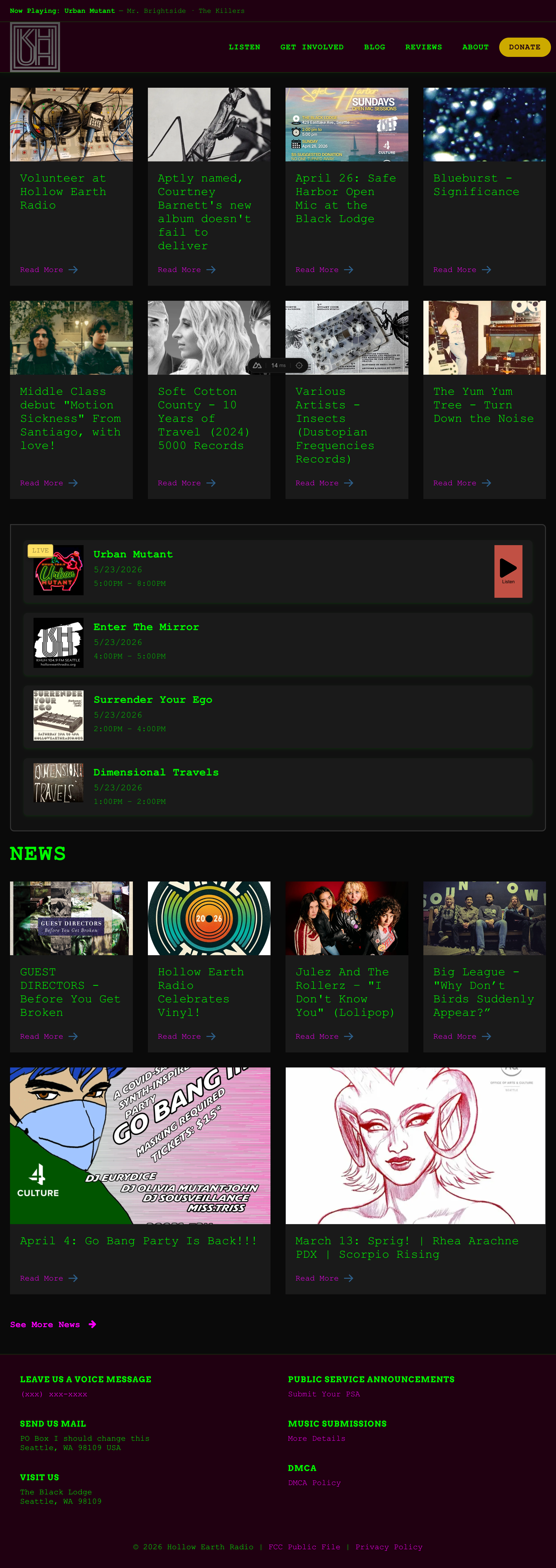Dark homepage direction — near-black with high-contrast accents